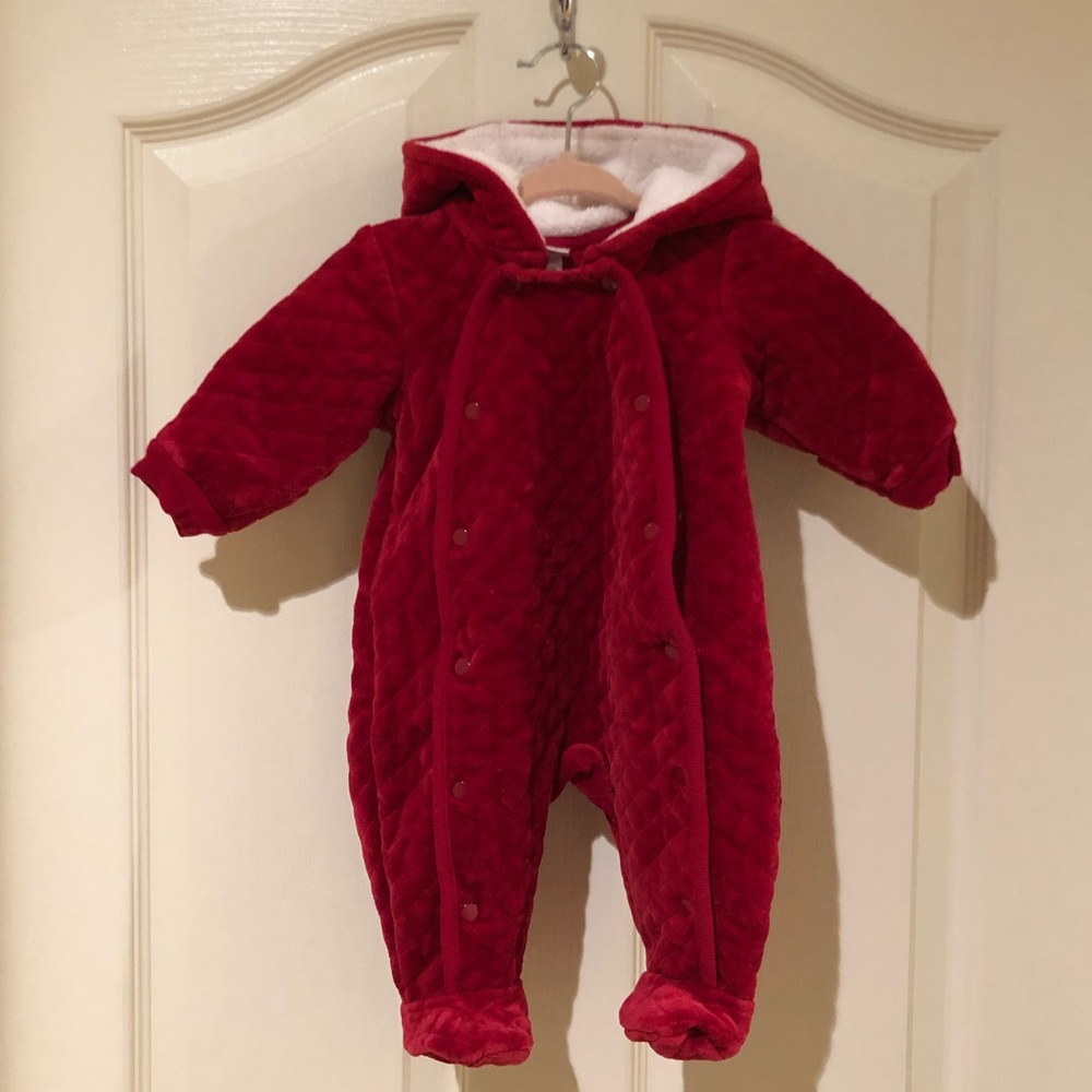 NORDSTROM baby Red Bear Hooded Bunting
